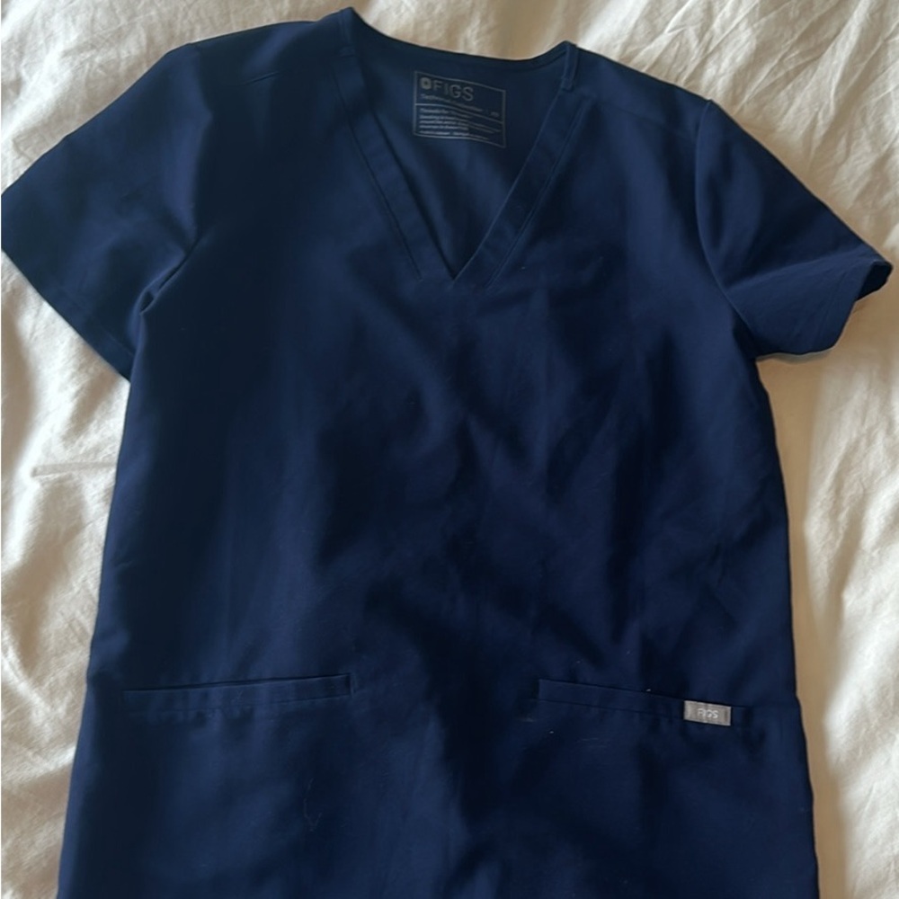 Navy XS FIGS TOP WOMENS